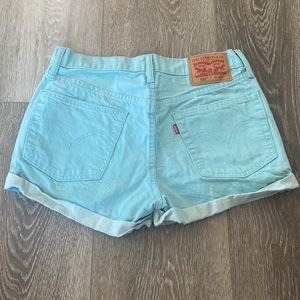 Levi Ocean Blue Denim Shorts